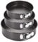 Non-Stick Springform Cake Tins with Loose Base Removeable Bottom Set Round 3 Pieces Quick Release Cake Baking Pan Oven Tray Cheesecake Birthday Wedding, Grey, 24cm, 26cm & 28cm