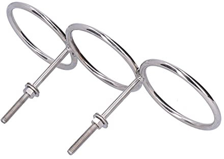aqxreight Portabicchieri per Barche, Portabicchieri a 3 Anelli Portabottiglie per Bevande in Acciaio Inossidabile 316 per Barche e Yacht
