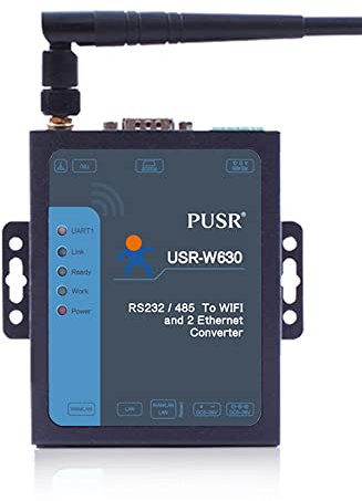 PUSR Industriel WiFi à 2 Ports Ethernet à Series convertisseur Soutenir modbus RTU à TCP rs232 rs485 vers Serveur ethernet WiFi USR-W630