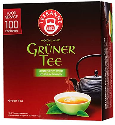 Teekanne Grüner Tee angenehm mild im Geschmack 100 Teebeutel 150g