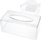 Cisolen Taschentuchbox aus Acryl Kosmetiktücherbox Tücherbox Tissue Box Taschentücher Box Rechteckige Taschentuchspender für Schlafzimmer Esszimmer Büro Badezimmer