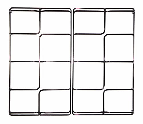 Indesit Ariston - Kit 2 griglie in ferro smaltato nero lucido 483 x 278 mm. per cucina piano cottura - P2771/KIT