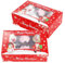 TsunNee 20 Stück Weihnachts-Muffin-Boxen, Cupcake-Box, 6 Löcher, Cupcake-Träger-Kuchenbox mit Einsatz, Weihnachts-Leckerli-Box, Geschenkbox, Weihnachts-Kekse, Geschenk, Backbox für Gebäck, Brownies,