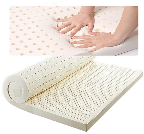 ARyako 100% Latex Topper - Comfort Mattress Topper Made - Natural Latex Topper,3in,180 x 200 cm