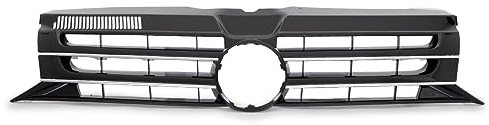 DM Autoteile 3834 Kühlergrill Front Grill Schwarz glanz Leiste Chrom kompatibel für VW T5 GP Facelift 09-15