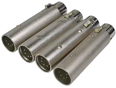 DMX In-Line Adaptor Converting 5 Pin XLR Male to 3 Pin XLR Female Pack of 4