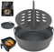 BYKITCHEN Air Fryer Liner Round with Divider, Silicone Air Fryer Accessories for Ninja AF100UK/AF160UK/Cosori 4.7L/5.5L Air Fryer & Instant Pot/Cosori/Tefal Pressure Cooker/Ninja Foodi Multi Cooker