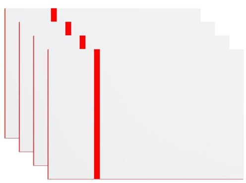 ATOMSTACK 4 Stück Lasergravierten Zweifarbiges Schild 30 x 20 cm für Beschilderung, Hofschilder, Bürotürschilder, Wandtafeln, Straßenschilder Logo lasergraviert weiße Tafel graviert rot
