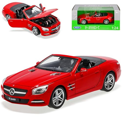 Welly Mercedes-B SL-Klasse Cabrio Rot Offen R231 Ab 2012 1/24 Modell Auto