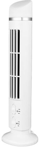 Ventilador de Torre para Dormitorio con Componentes Metálicos ABS Ligeros Ventilador de Torre Oscilante sin Aspas de 90 Grados Ventilador de Escritorio USB Portátil Silencioso