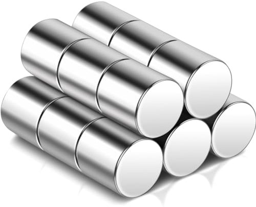 15 Stück Mini Scheiben Magnete Stark 10x10mm, Neodym Power Magnet Silber, Scheibenmagnet extra stark Zylindermagnete Magnete für Magnettafel, Whiteboard, Kühlschrank, Kleine Magneten