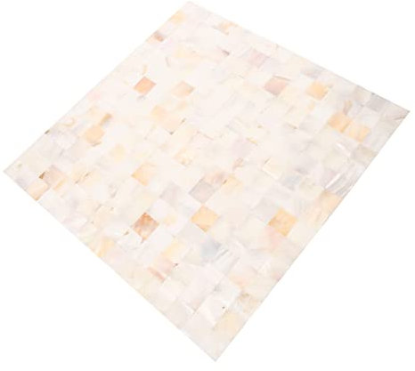 Yardenfun Selbstklebende Mosaikfliesen für Wohnkultur Weiß Nahtlos Mosaikstein für Boden Badezimmer Bar