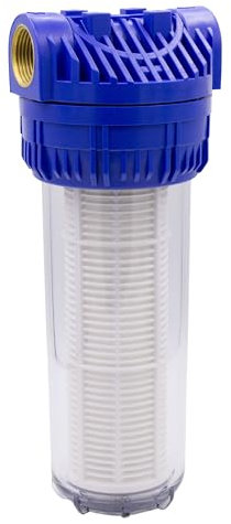 VARIOSAN Vorfilter (10 Zoll) für Pumpen und Hauswasserwerke 18410, 3/4 Innengewinde, 8 bar, 6.000 l/h Durchflussmenge, 0,06 mm Maschenweite