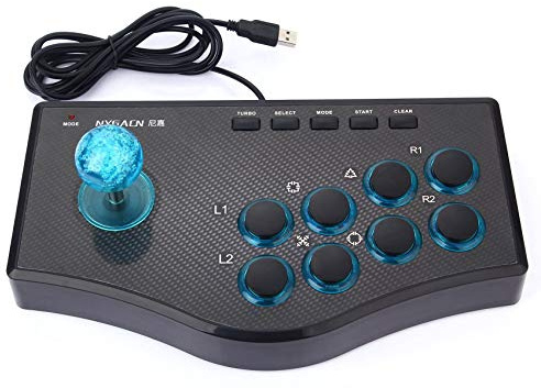 Hztuang Controlador de Juegos con Cable Rockero de Juego Palanca de Mando USB Arcade Dispositivo USBF para Computador PC Mando de Videojuegos Consola de Juegos