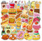 50 Stück Süßes Essen Aufkleber, Leckeres Essen Milchtee Frucht Hamburger Pommes Thema Aufkleber, Geschenk für Kinder Teens Erwachsene Jungen,Wasserdichte Leckeres Essen Aufkleber