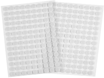 cyclingcolors Tondini Adesivi Tondo Adesivo Tondo Punti Autoadesivi Gancio Anello Nastro Puntini per Decorazioni da Parete Foto Oggetti Fai da te Artigianato 126 coppie 10mm, bianco