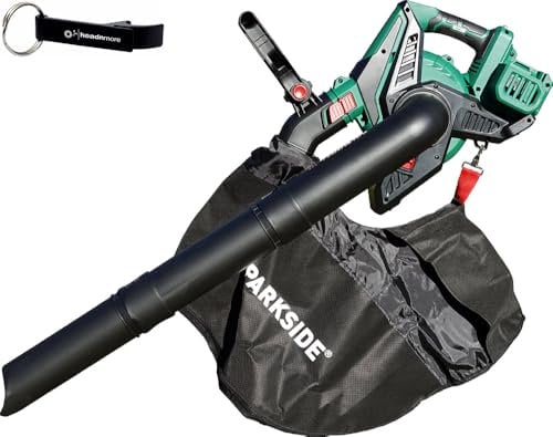 HEADNMORE® Bundle - Parkside® 40V Akku Laubsauger Laubbläser PLSA 40-Li D2 (ohne Akku) + Schlüsselanhänger