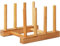 YUNXIASW Bamboo Wooden Dish Rack Dishes Drainboard Drying Drainer Storage Holder Stand Kitchen Cabinet Organizer for Dish,Plate,Bowl,Cup Pot,Lid,Book