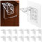 Richunie 15 Pièces Fixation Murale Sans Percer,Etagere Sans Percer,Support Etagere Invisible,Fixation Etagere Sans Percer,Support Etagere Placard,Pour Étagères Placard Penderie, Meuble