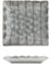 KWMAEEUID Piatto Piano 8 Pollici Serie Bordo Oro Irregolare Design Linee Bianche Piatti Piani Quadrati in Ceramica-Set di 2-Piatti Piani Grigio Scuro