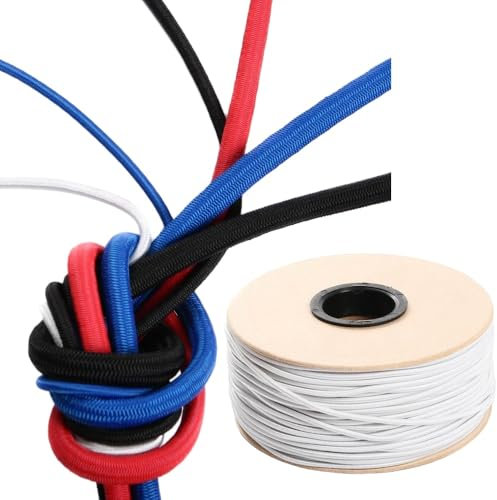 Expanderseil Gummiseil Gummileine Spanngummi Planenseil Schnur elastisch Gummischnur Kordel elastisches Seil Weiß 6mm 10m