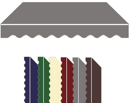 ZYXQQJ Tissu De Remplacement pour Auvent De Terrasse 250×200 300×250 350×300 500×300cm Toile De Rechange Store Banne Auvent De Fenêtre(Gray,11.5x10ft/350x300cm)