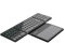 Javoryxh Teclado ergonómico plegable con panel táctil grande y teclado numérico para tabletas y PC