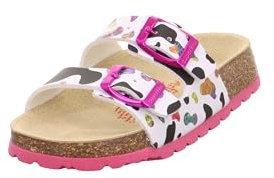 Superfit Mädchen FUSSBETTPANTOFFEL WEISS/MEHRFARBIG 1170