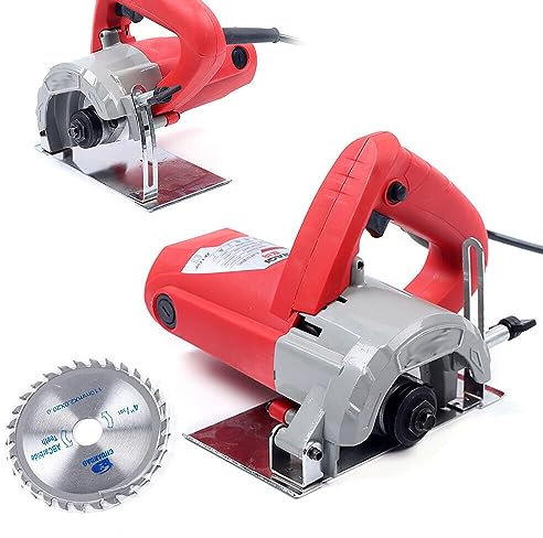 Concrete Saw 1580W Corded Electric Diamond Cutter for Tile, Marble, Wood, Soft Metal, and Plastic – 13000 RPM for Dry Stone Cutting
