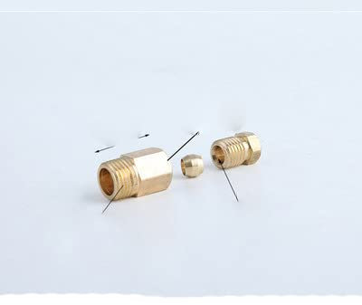 Hose Adapter,Tap Connector,5PCS Compression Ferrule Tube Compression Fitting 4-8mm OD Tube Connector Machine Tool Lubrication Brass Oil Pipe Fitting Adapter-M8 6MM