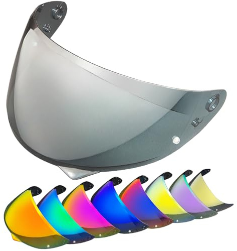 CYLCLNB Motorcycle Helmet Visor Lens, HJ-34P Helmet Visor Replacement for HJC C10.Motorcycle Helmet Shield UV Protection Compatible with HJC C10 (Clear)(Light Black)