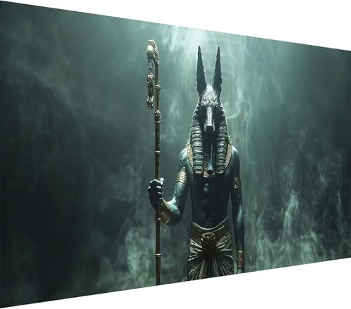 äGypten Diamond Painting Erwachsene Groß XXL 60x120cm, 5D Diamant Painting Bilder Anubis, DIY Set Erwachsene Malen Nach Zahlen, Diamant Malerei Kunst Stickerei Kreuzstich Set, Home Decoration 4-5768