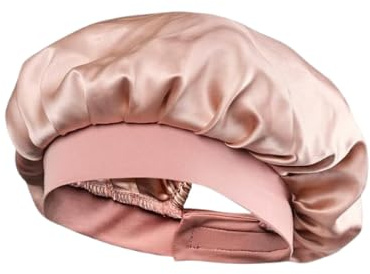 Emily's pillow - Bonnet de Nuit en Pure Soie de Mûrier - 19 Momme - à Scratch - Qualité Supérieure Grade 6A - 50 cm de Tour de Tête - Préserve Éclat et Brillance des Cheveux