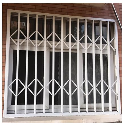 Einbruchhemmende Fenstergitter für mehr Sicherheit im Außenbereich, einziehbare Balkongeländer aus Aluminiumlegierung für Terrassen und Wohnungen(33x60''/84x152.4cm)