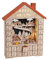 Unbekannt Adventskalender Holz mit Beleuchtung (15329w) mit Weihnachtsdorf und Winterszene