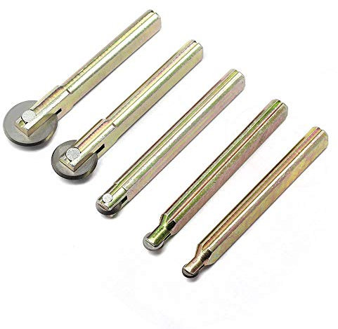 YUFUTOL Wheel Kit Set 5pcs TS/TR Tile Cutter Tungsten Carbide Repl Wheel Cutting Diameter 7/8(22mm) 23/32(18mm) 3/8(10mm) 5/16(8mm) 1/4(6mm) Inch Bar length 80mm and 76mm