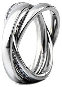 Heideman Ring Damen Trini - aus hochwertigem Edelstahl - silber gold farbend poliert - Damenring für Frauen - Rollring Spielring Dreierring