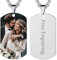 FaithHeart personalisierter Dog Tag Anhänger Damen Erkennungsmarken Anhänger mit Foto Gravur für Paar Pärchen