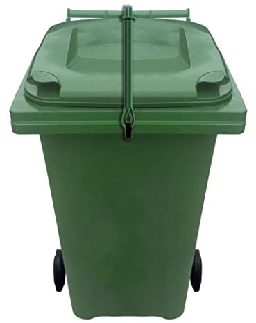 Wheelie Bin Strap Lock Strap in GREEN - NO DRILLING, NO GLUEING - Easily Fitted