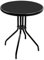 Stelzer Bistrotisch rund Ø 60 cm mit schwarzer Glasplatte MC330850BB schwarz
