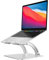 GRSTREE Laptop Ständer, Ergonomischer Notebook Ständer, Höhenverstellbarer Computerständer für Laptop Kompatibel für MacBook Pro/Air, Dell, HP, Samsung, Lenovo, Alle 10-16 Laptops- Silber