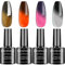 KRISNICE Color Changing Gel Nail Polish Gift Set Brown, Pink, and Black, and White Glitter Mood Chameleon Halloween Fall Colors Soak Off UV LED Thermal Temperature Art Manicure Kit Varnish (KWB006)