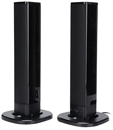 Zunate Enceinte sur Pied pour Cinéma Maison, BS‑36 Barre de Son TV Bluetooth Filaire sans Fil Enceinte Bluetooth sur Pied Séparable, avec Indicateur LED, Rechargeable, pour