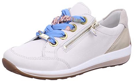 ara Damen Osaka Sneaker, Cream,Shell,Platin, 37.5 EU Weit