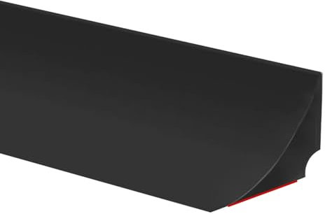 Silicone Wet Room Floor Barrier, Bathroom Shower Threshold Water Barrier, Shower Tray Sealing Strip Splash Guard, Water Stopper for Kitchen Sink, Bath Floor (Black, 118 Inch/3M)