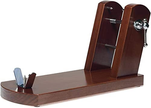 Jamonero Rioja, soporte jamonero fijo, jamonero para jamones y paletillas (Nogal)