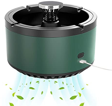 Smart Filter Ashtray | Detachable Smokeless Ashtray Air Purifier - Smokeless Ashtray for Home, Smoke Buddy Air Purifier, Smoke Eaters for Smoke, Usb Green