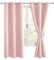 Hiasan Verdunklungsvorhänge Gardinen mit Ösen,Erröten rosa Blickdicht Vorhänge,2 Stück,106 x 160 cm (Breite x Höhe),weiche Schiebevorhänge für Schlafzimmer,Wohnzimmer usw.