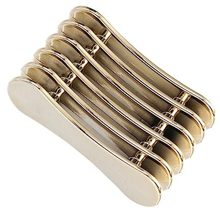 Minkissy 2pcs Golden Nail Pen Holder, Minimalist Nail Art Tool Organizer with 5 Compartments