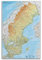 JONZA Karte Poster Europa Schweden Klassische Karte Dekorative Malerei Leinwand Wand Und Kunst Bild Familie Schlafzimmer Dekor 12x18inch(30x45cm)